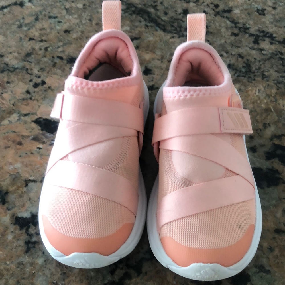 Adidas peach girls shoes size 10c